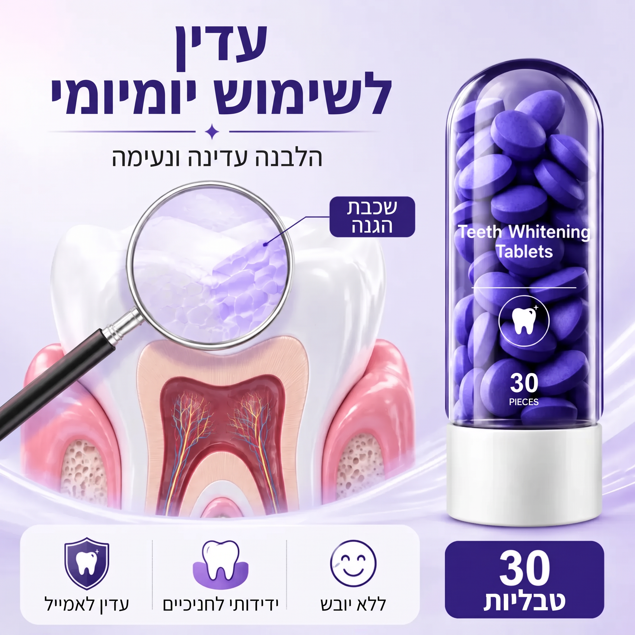 בטוח לשימוש יומיומי – עדין לאמייל ולחניכיים